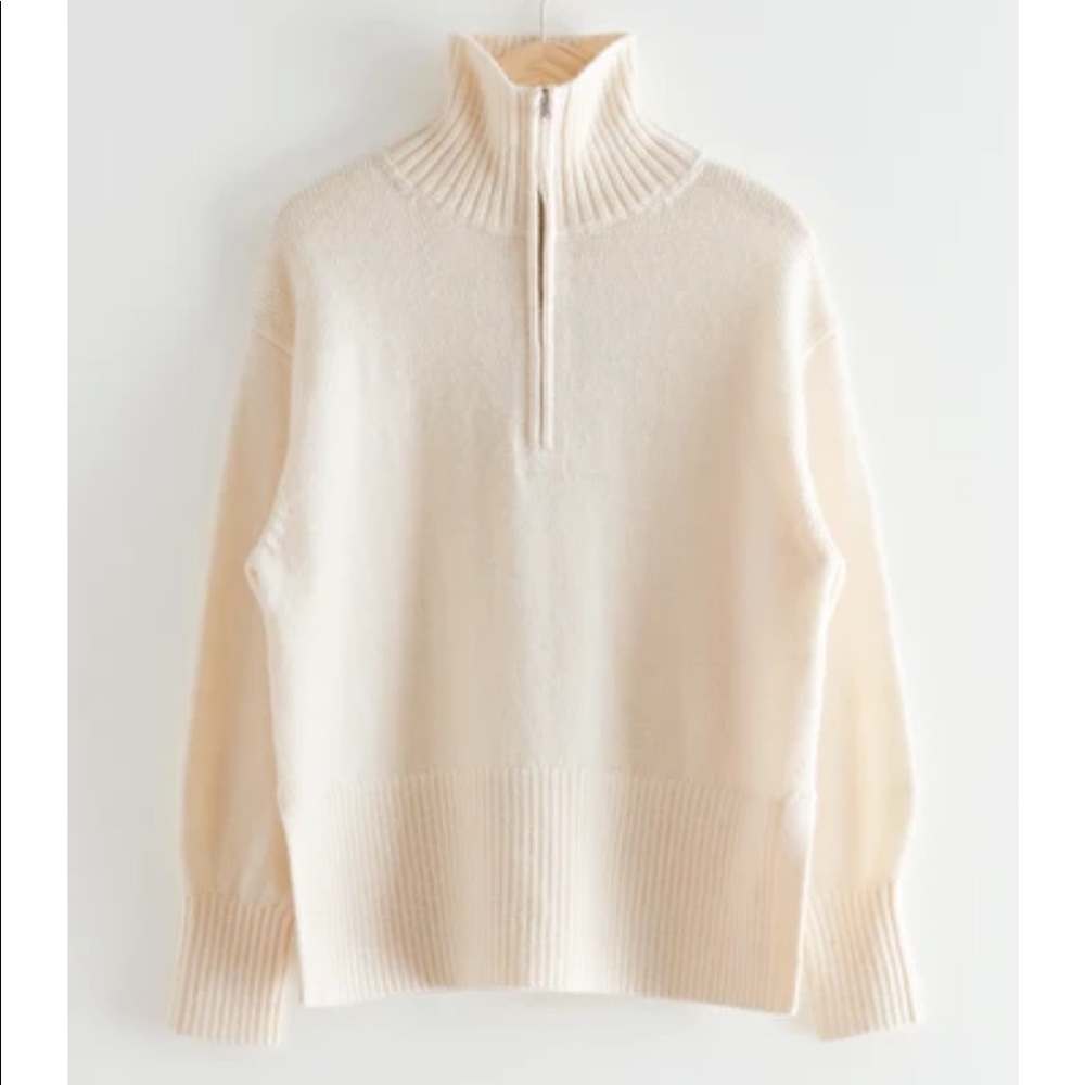 & Other Stories Oversized Half-Zip Sweater [Small]
